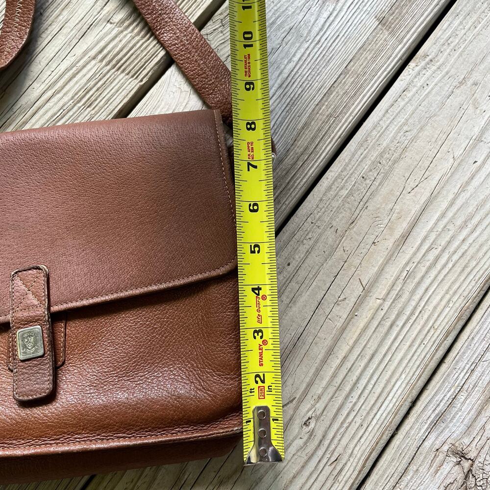 Gucci Vintage Brown Leather Messenger Crossbody Bag Est. 1970's Era - Picture 4 of 15